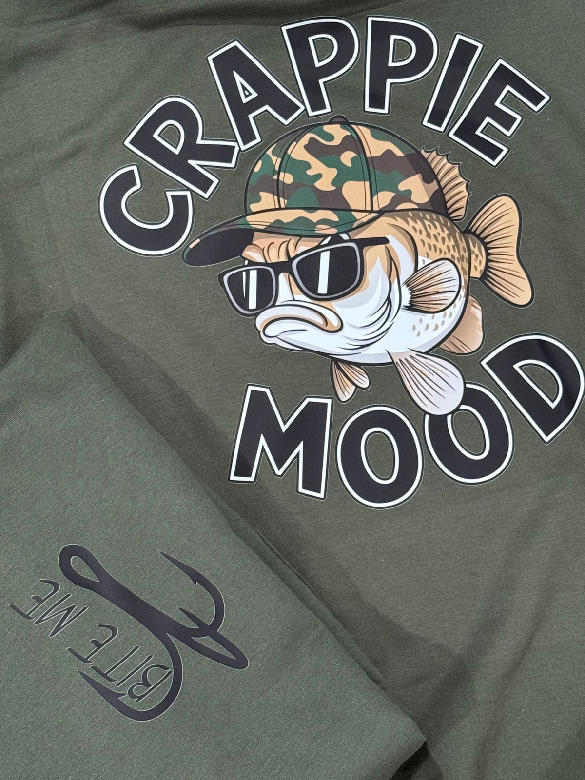 Crappie Mood Bite Me Graphic Shirt