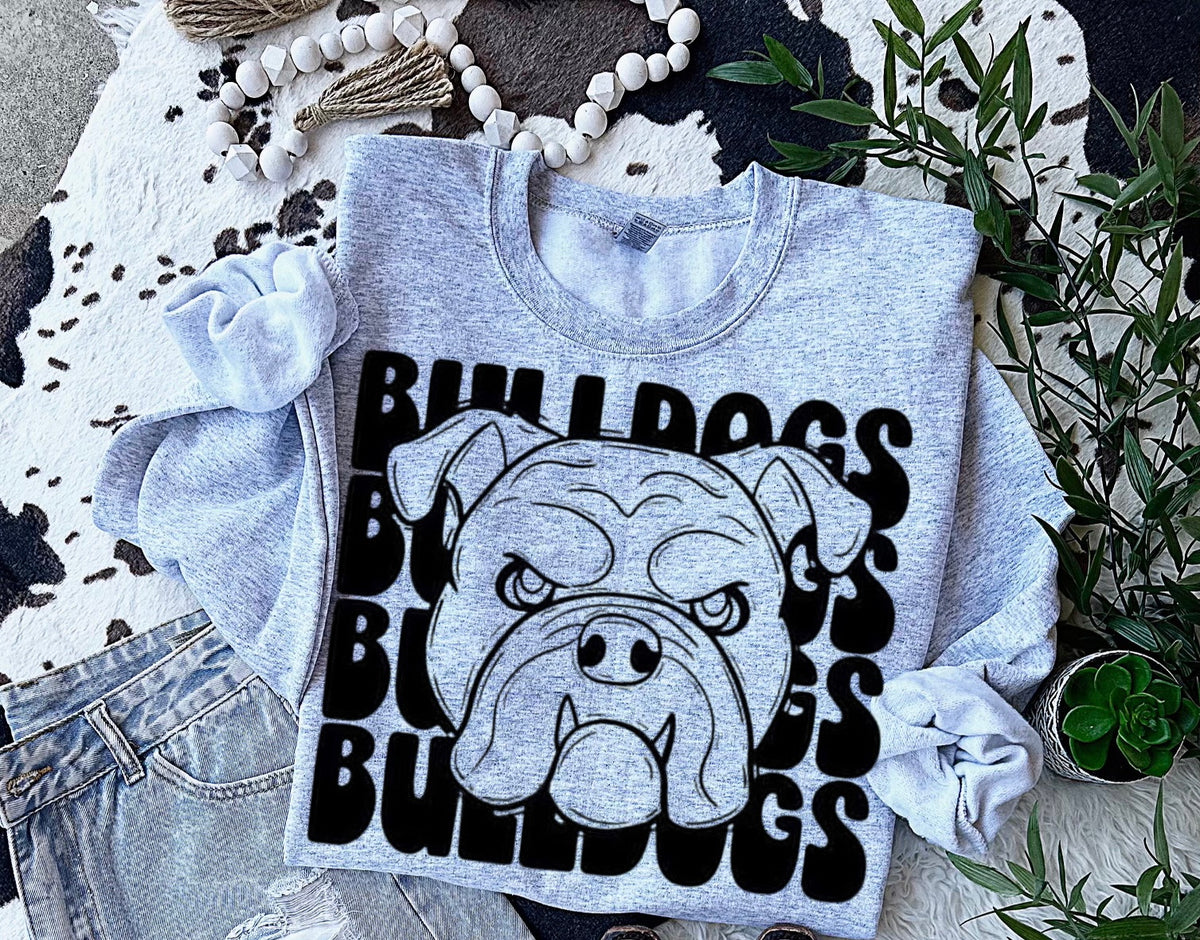 KIDS Bulldogs stacked graphic shirt