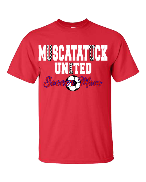 Muscatatuck United Soccer Club Mom Red Graphic Shirts D16