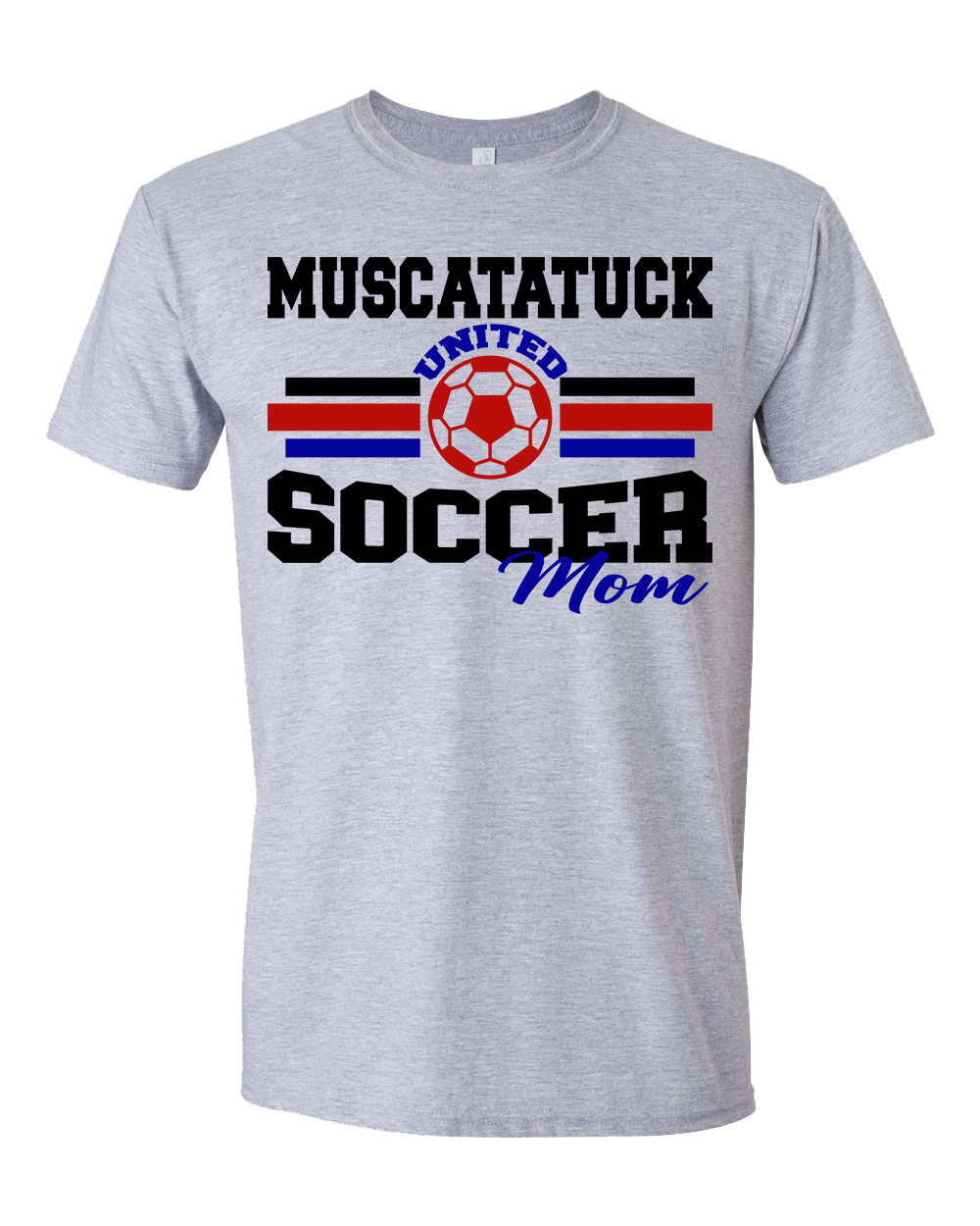 Muscatatuck United Soccer Club Mom Grey Graphic Shirts D17