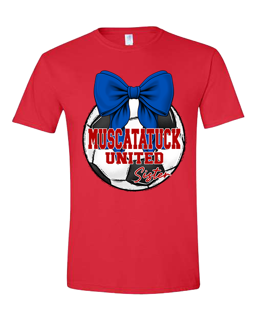 KIDS Muscatatuck United Soccer Club Sister Red Graphic Shirt (Copy)