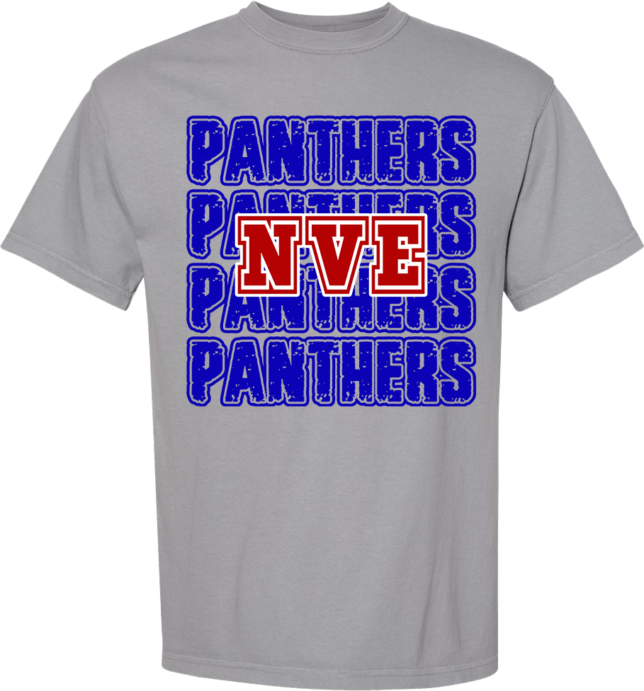 NVE Panthers stacked graphic shirt