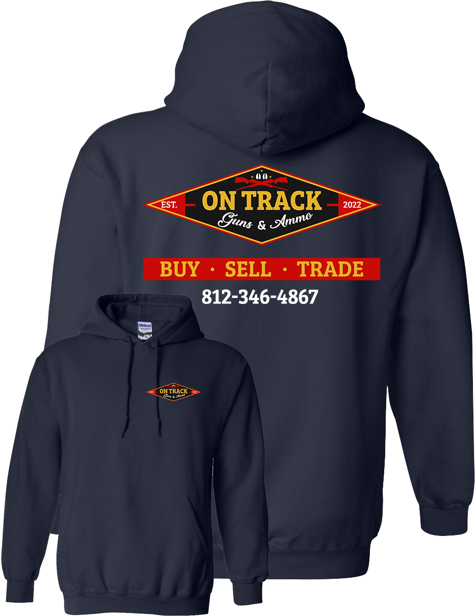 On Track Guns & Ammo Adult Sweatshirts FOUR COLORS