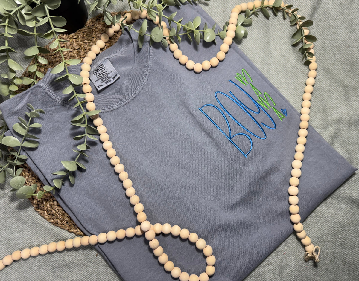 Boy mama embroidered shirt