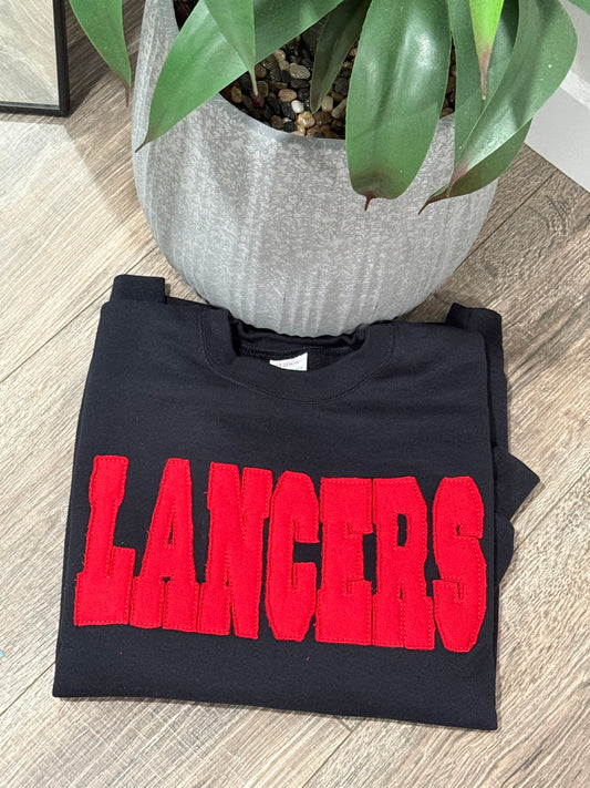 Lancers sweater embroidered applique shirt