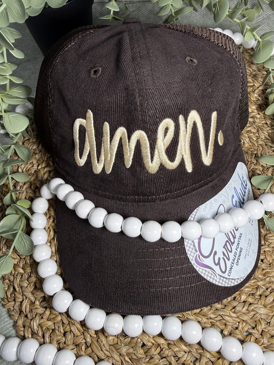 Amen Brown Corduroy Hat
