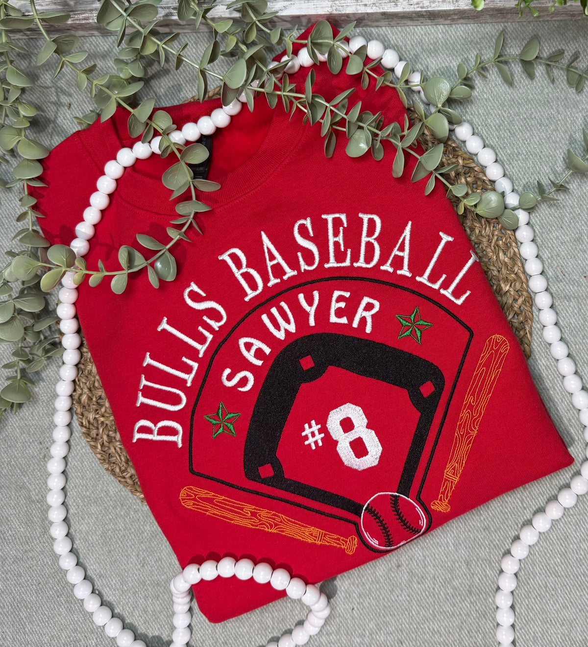 Custom Baseball Softball Diamond Embroidered Shirt