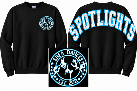 Shea Dances Spotlights Large Logo Crew Sweatshirt