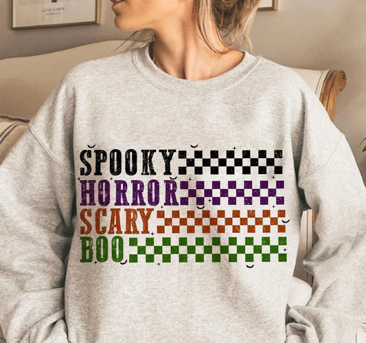 Spooky horror scary boo graphic shirt