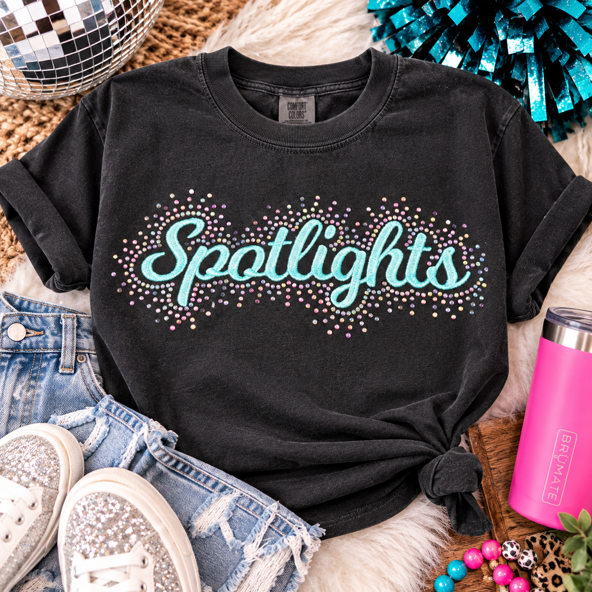 Shea Dances Spotlights Spangle (Rhinestones) Embroidered Shirt