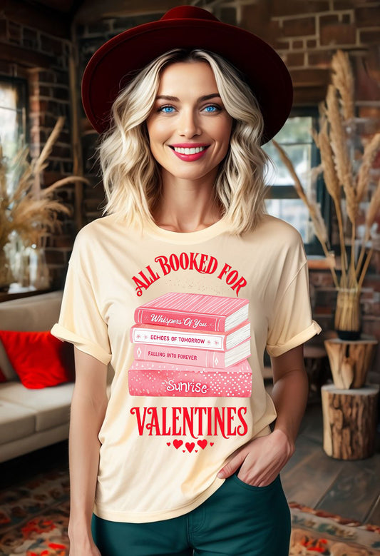 All books for Valentines. Graphic shirt.