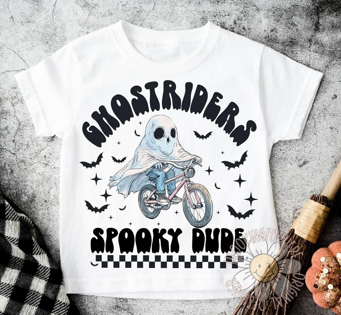 Ghost Riders Spooky Dude Graphic Shirt
