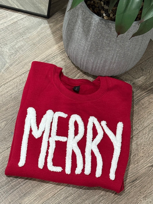 Merry chenille yarn embroidered shirt