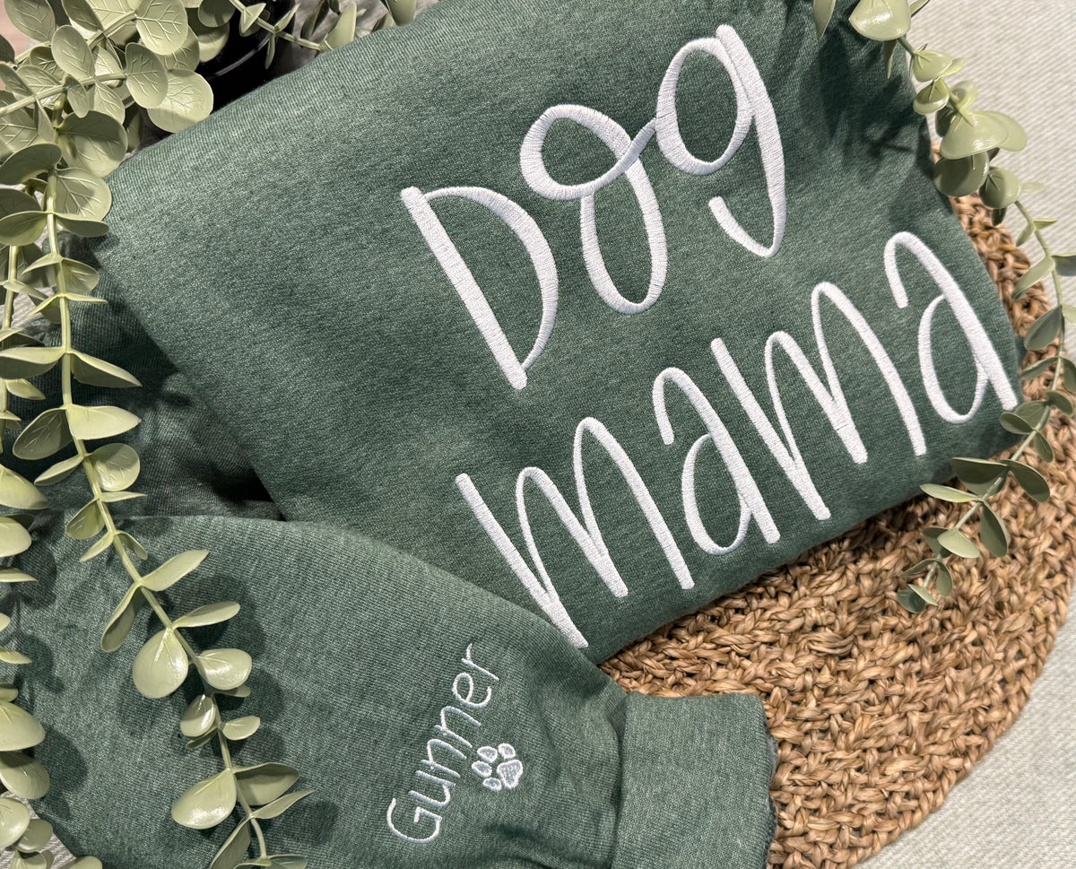 Dog mama embroidered shirt