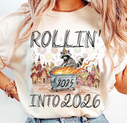 Rolling into 2025 graphic shirt