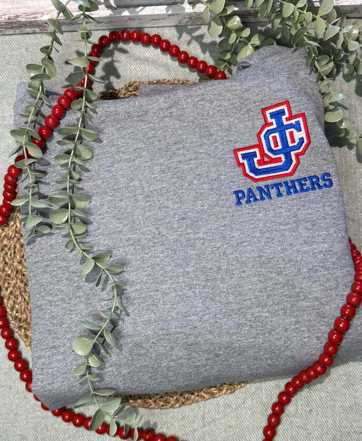 JC Panthers. Custom. Large Digits. Name On Hood. Chest Logo. Embroidered Hoodies