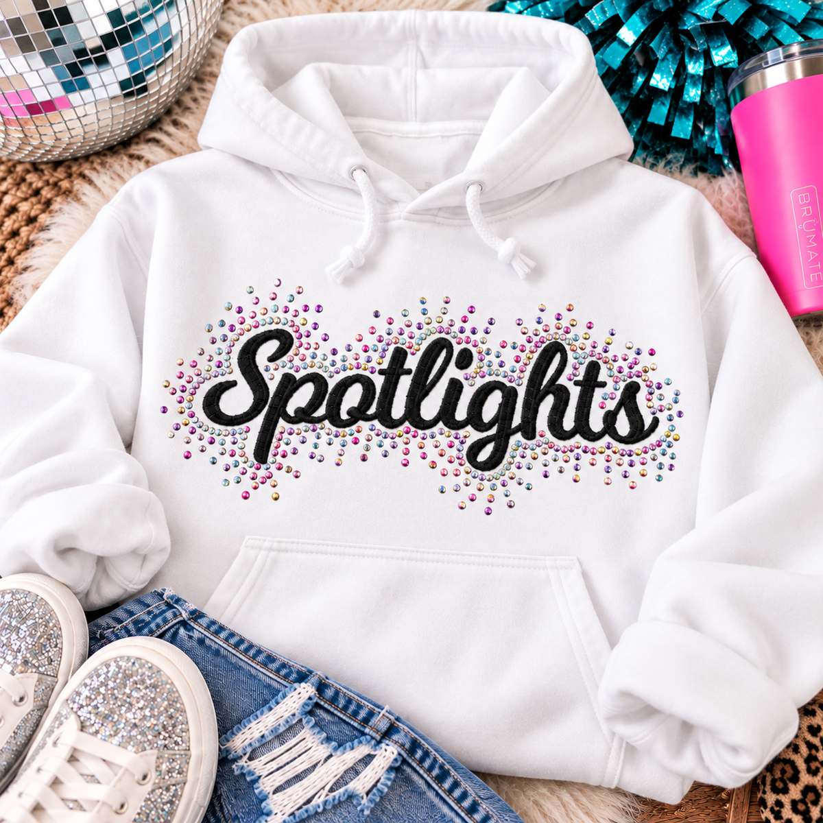 Shea Dances Spotlights Spangle (Rhinestones) Embroidered Shirt