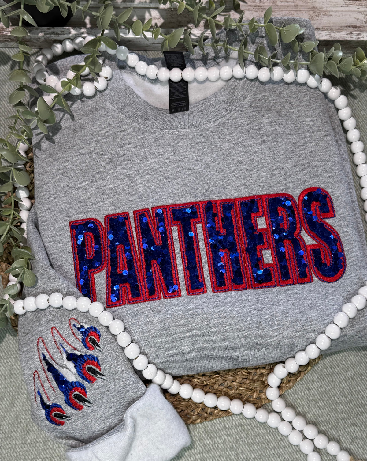 Panthers Embroidered Shirt Claw Sleeve