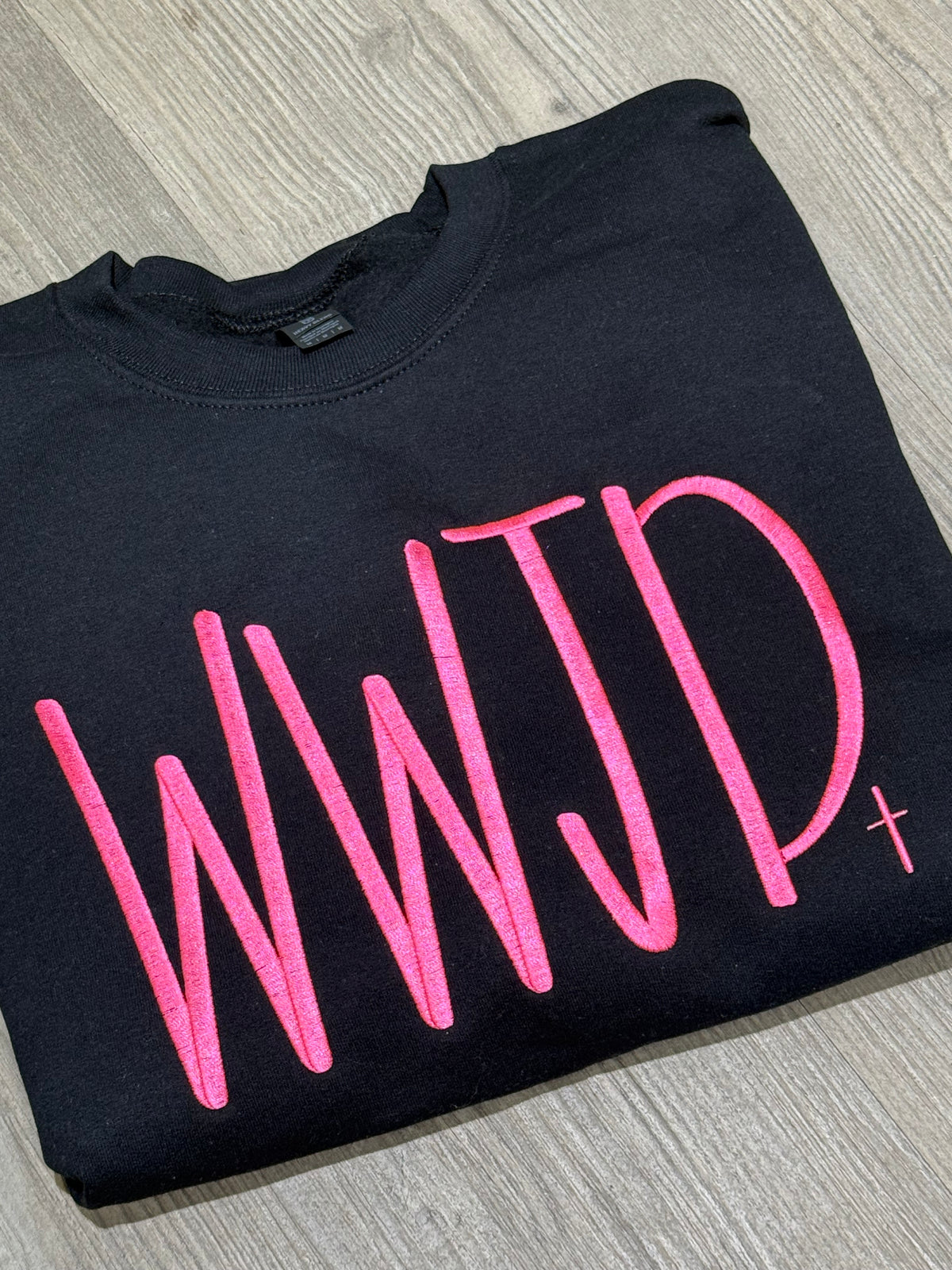 WWJD what would Jesus do embroidered shirt