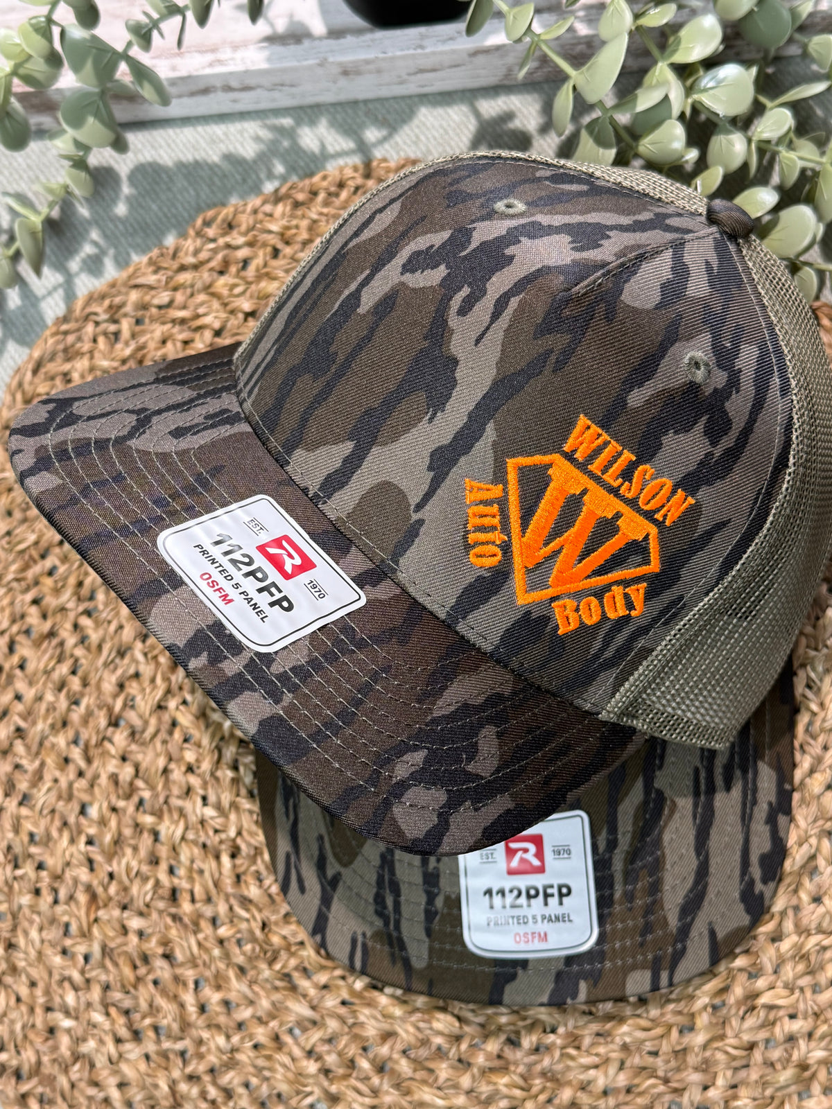 Wilson Auto Body Richardson 112PFP Mossy Oak Bottomlands SnapBack Cap