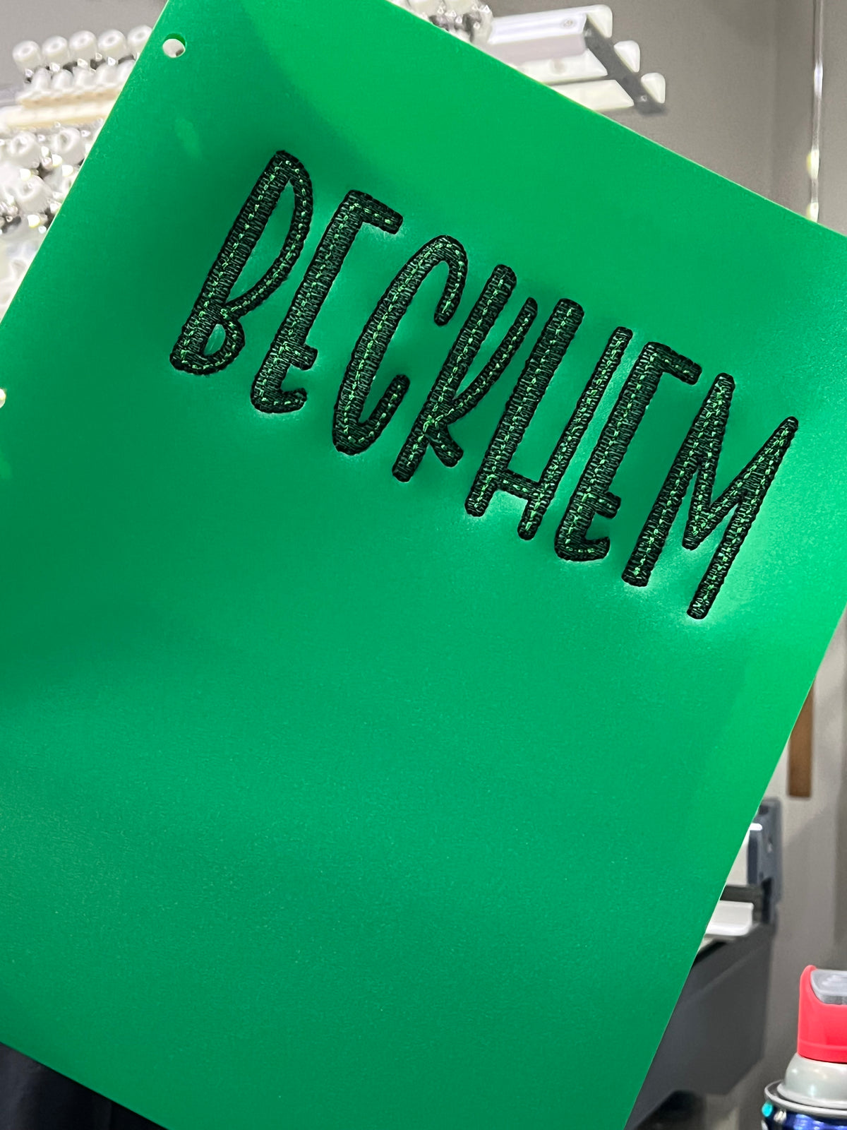 Custom name embroidered plastic folders