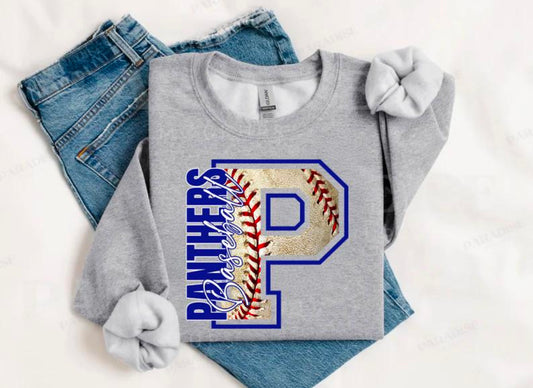 Panthers Baseball Blue Graphic Shirt