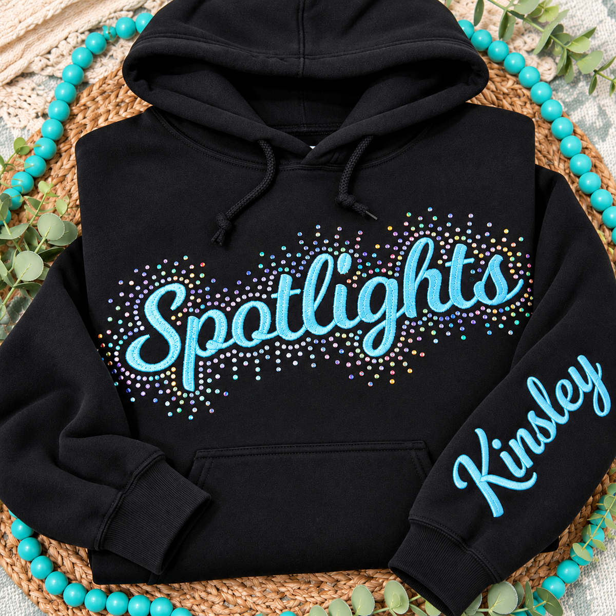 Shea Dances Spotlights Spangle (Rhinestones) Embroidered Shirt