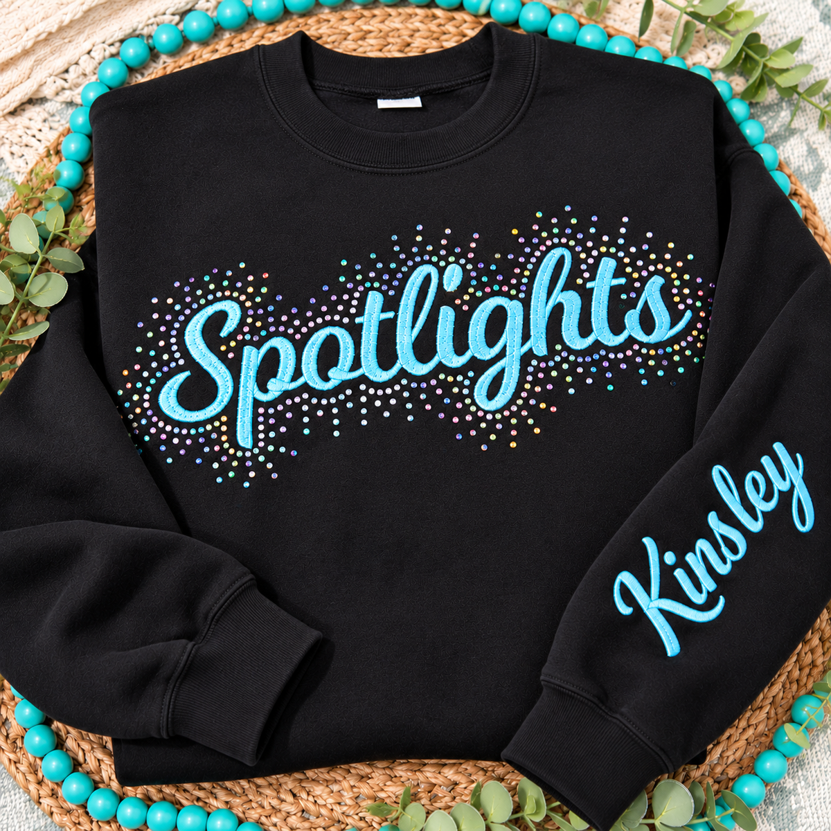 Shea Dances Spotlights Spangle (Rhinestones) Embroidered Shirt