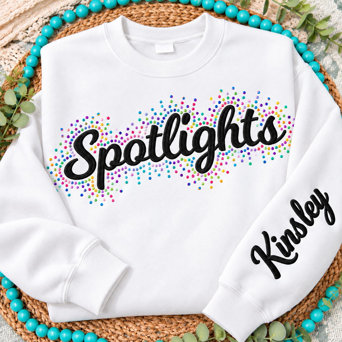 Shea Dances Spotlights Spangle (Rhinestones) Embroidered Shirt