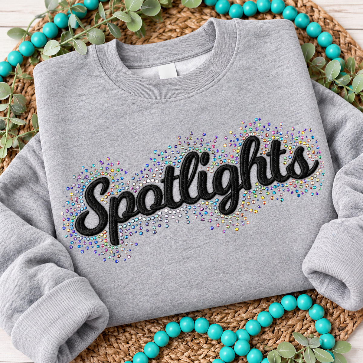 Shea Dances Spotlights Spangle (Rhinestones) Embroidered Shirt