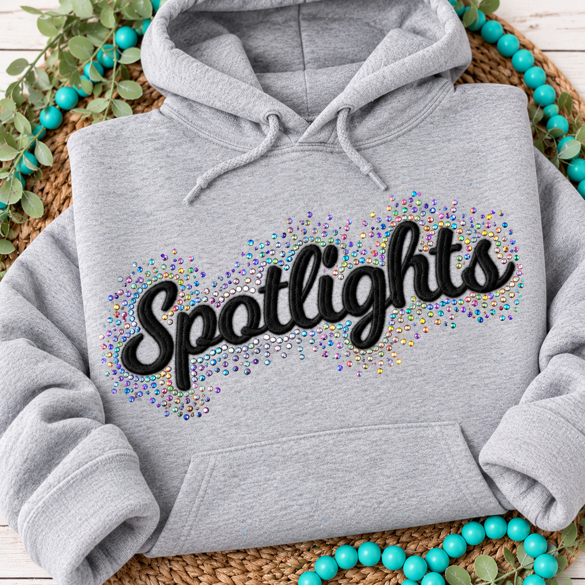 Shea Dances Spotlights Spangle (Rhinestones) Embroidered Shirt