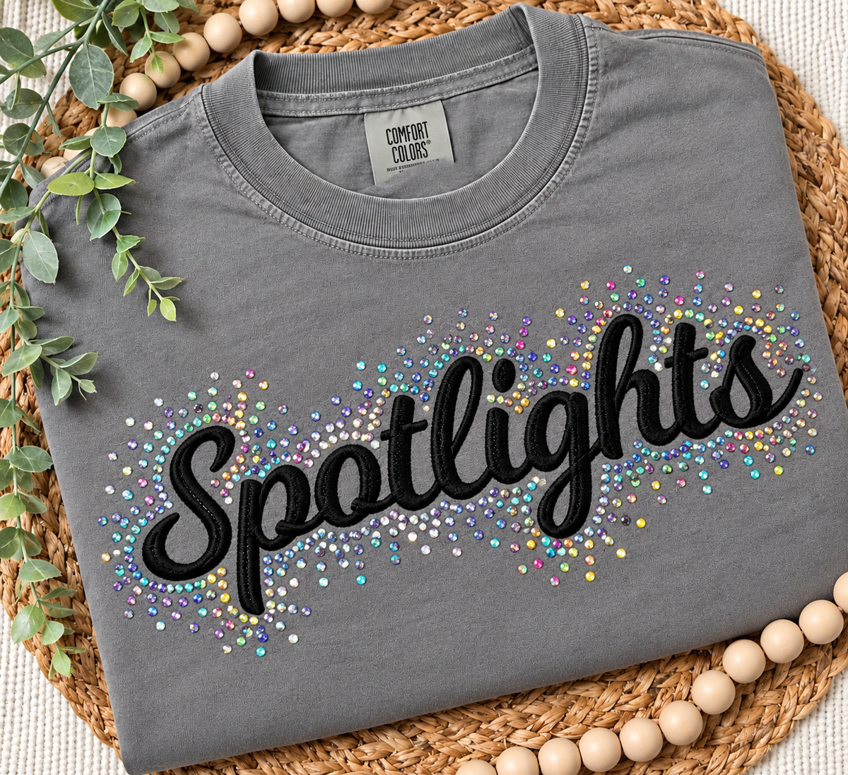 Shea Dances Spotlights Spangle (Rhinestones) Embroidered Shirt