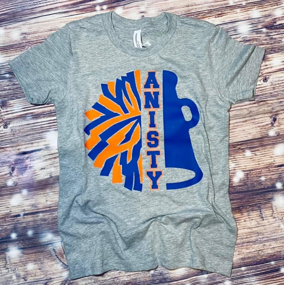 Cheer Pom Cone Split Graphic Shirt