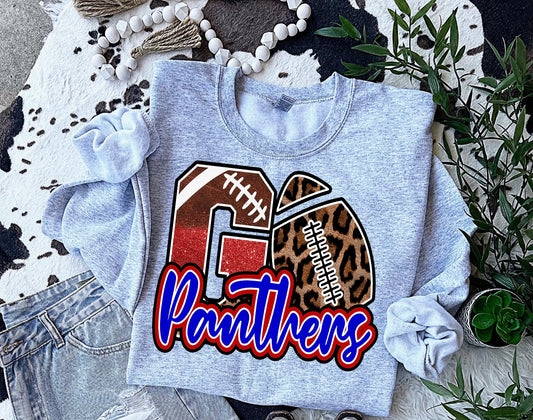 Go Panthers Leopard Football graphic shirt