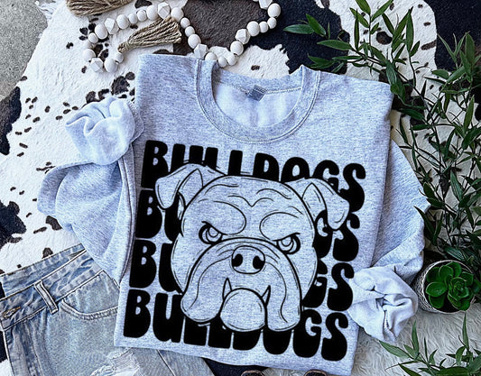 KIDS Bulldogs stacked graphic shirt