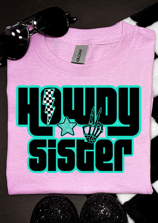 KIDS Howdy sister graphic shirt