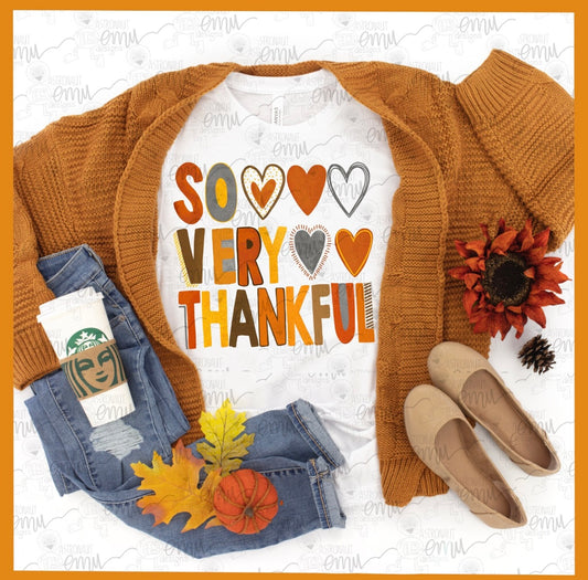 So very thankful graphic shirt