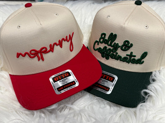 Jolly & Caffeinated puff embroidered Otto hat