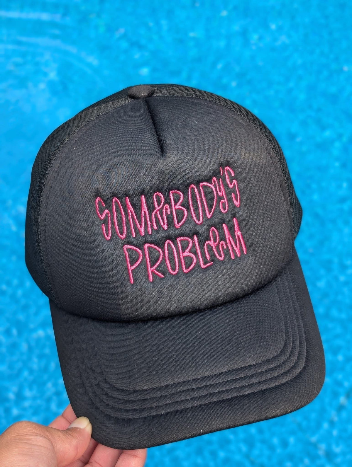 Somebodys problem embroidered cap