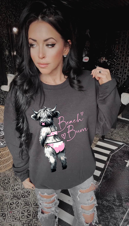Beach Bum Cow Graphic Shirt