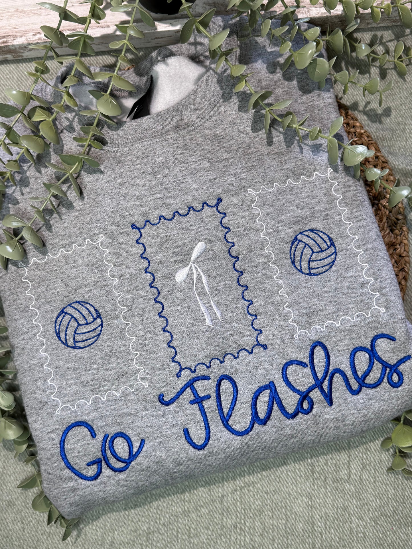 Custom volleyball stamps embroidered shirt