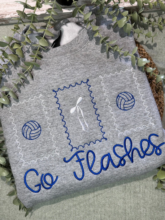 Custom volleyball stamps embroidered shirt