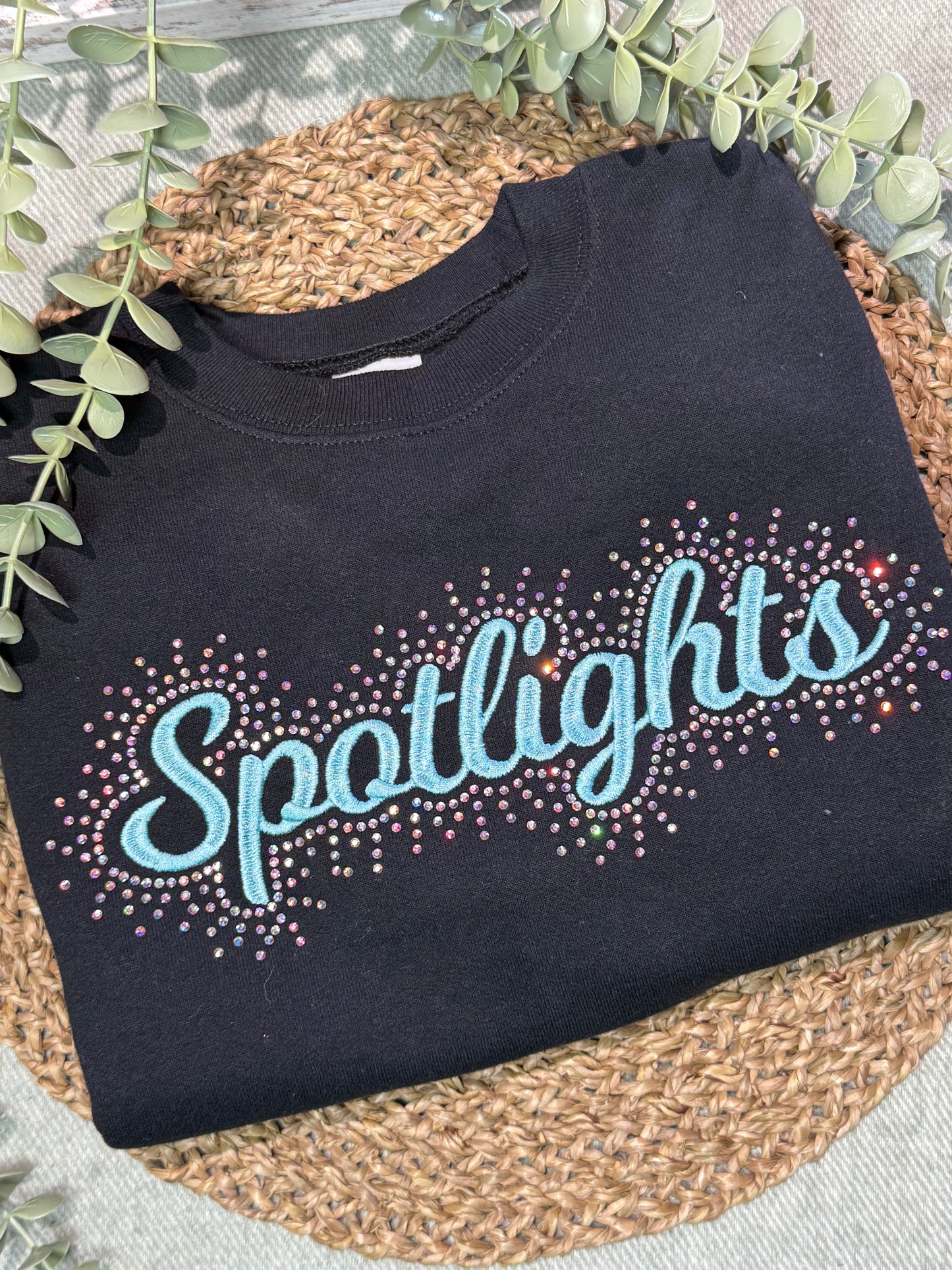 Shea Dances Spotlights Spangle (Rhinestones) Embroidered Shirt