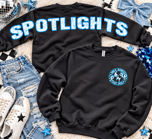 Shea Dances Spotlights Large Logo Crew Sweatshirt