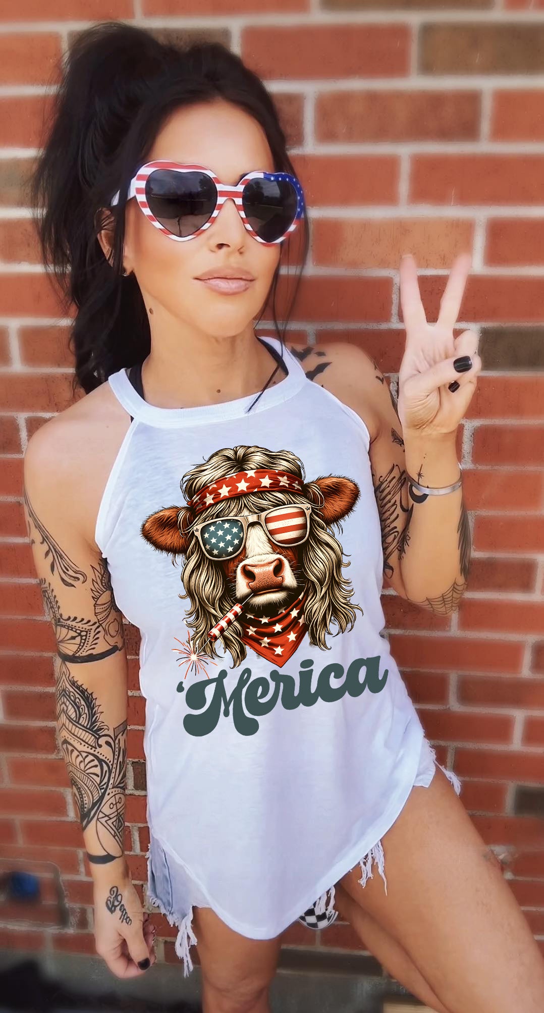 Merica heifer graphic shirt