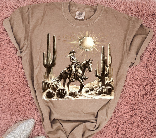 Western dessert stroll graphic shirt