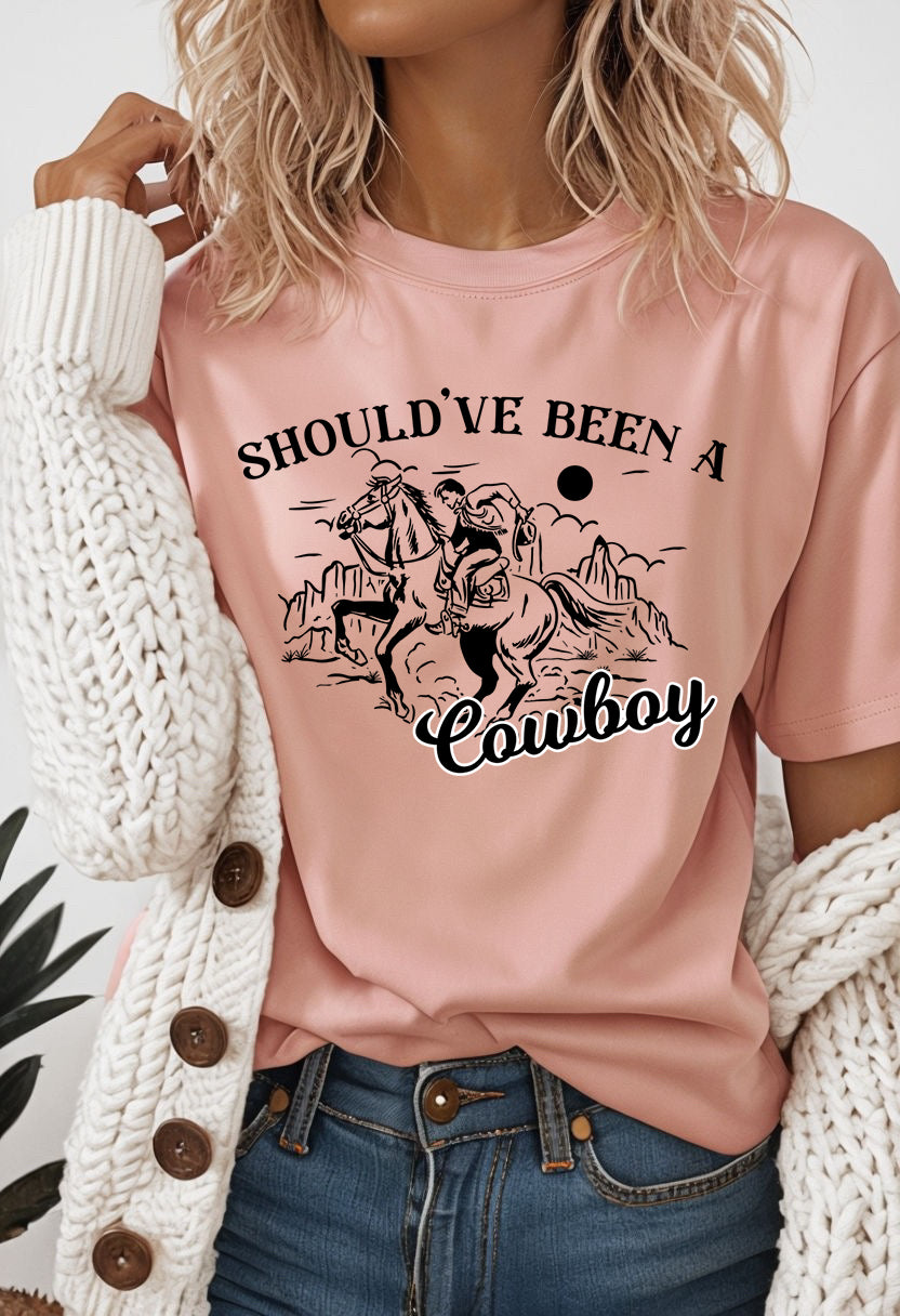 KIDS Should’ve been a cowboy graphic shirt
