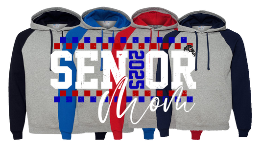 Jennings County Panthers Senior Mom Raglan Hoodie