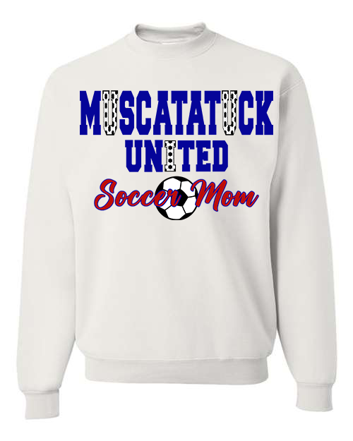 Muscatatuck United Soccer Club Mom White Graphic Shirts D16