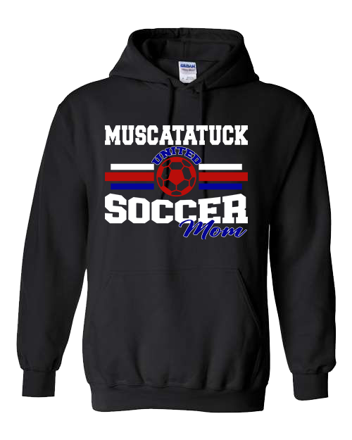 Muscatatuck United Soccer Club Mom Black Graphic Shirts D17